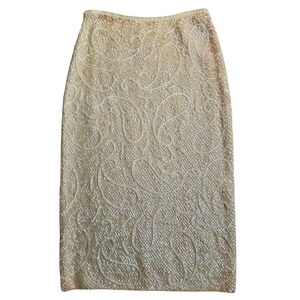 Jo-Ro Imports Vintage Sequin Beaded Elegant Midi Skirt